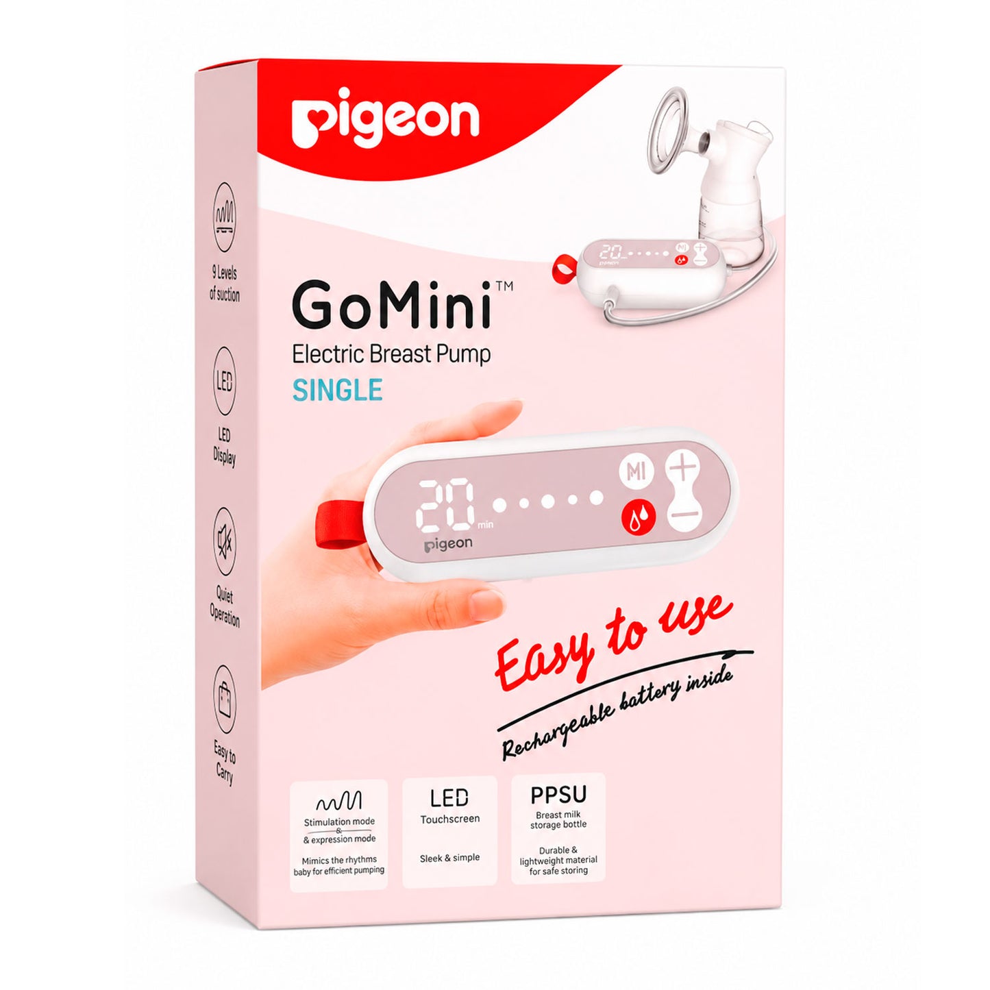Extractor De Leche Eléctrico Simple Go mini Pigeon