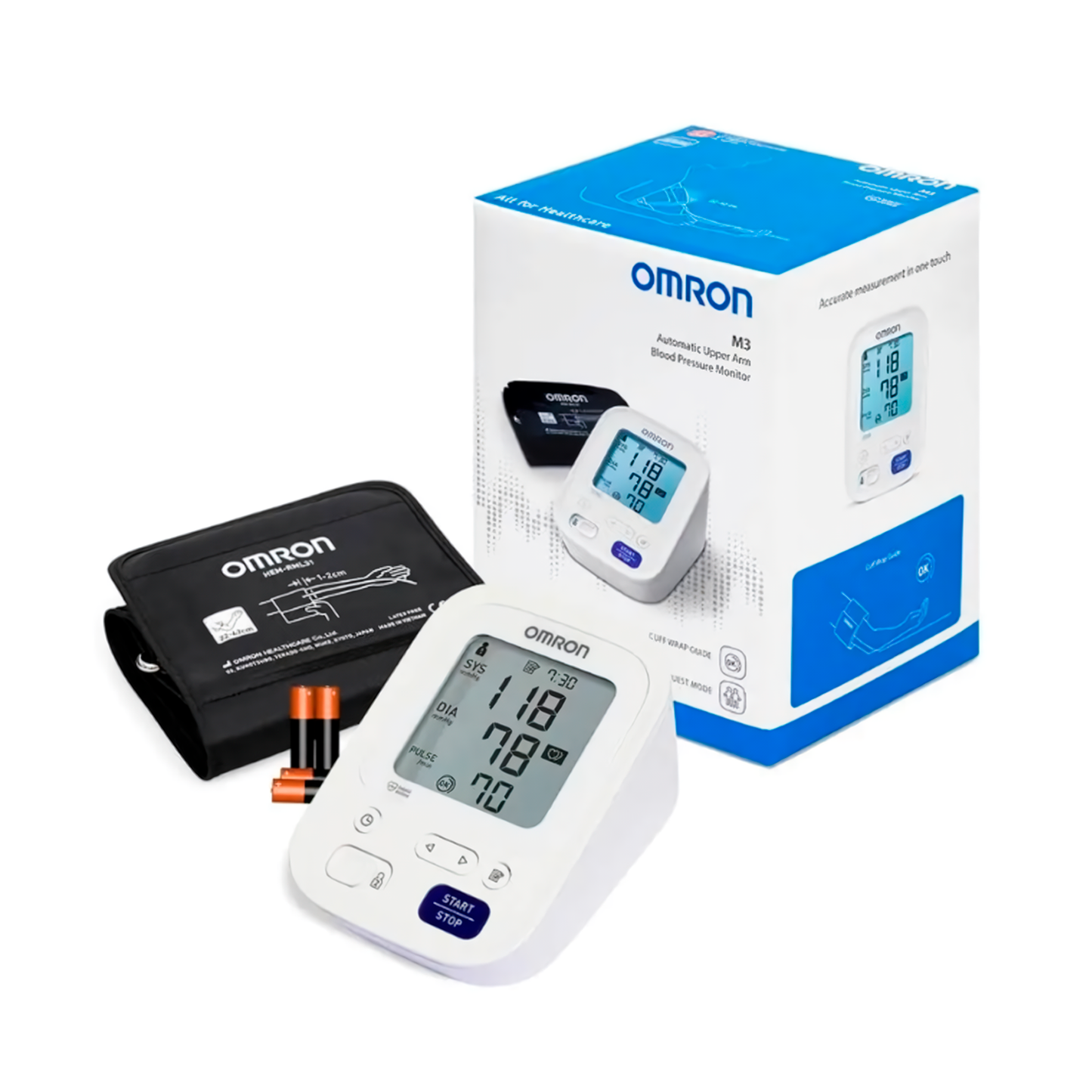 Toma Presión Digital de Brazo Omron M3 HEM-7154 | 2 Usuarios