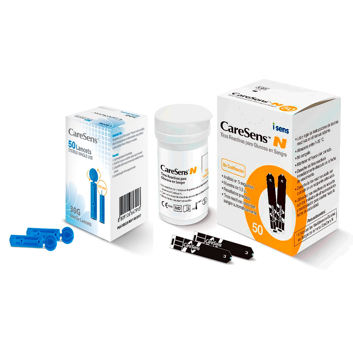 Glucómetro Caresens N Premier Bluetooth Glicemia 50Cintas+50Lan