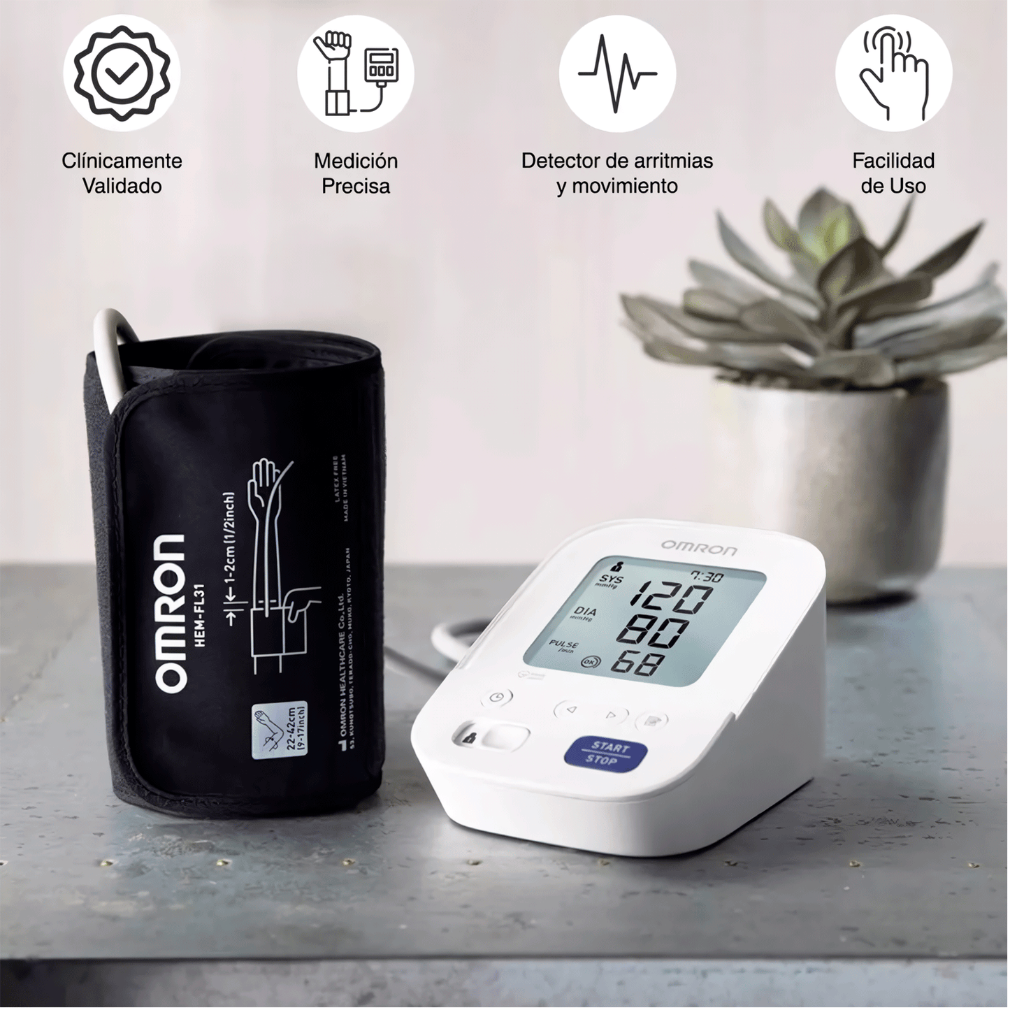 Toma Presión Digital de Brazo Omron M3 HEM-7154 | 2 Usuarios