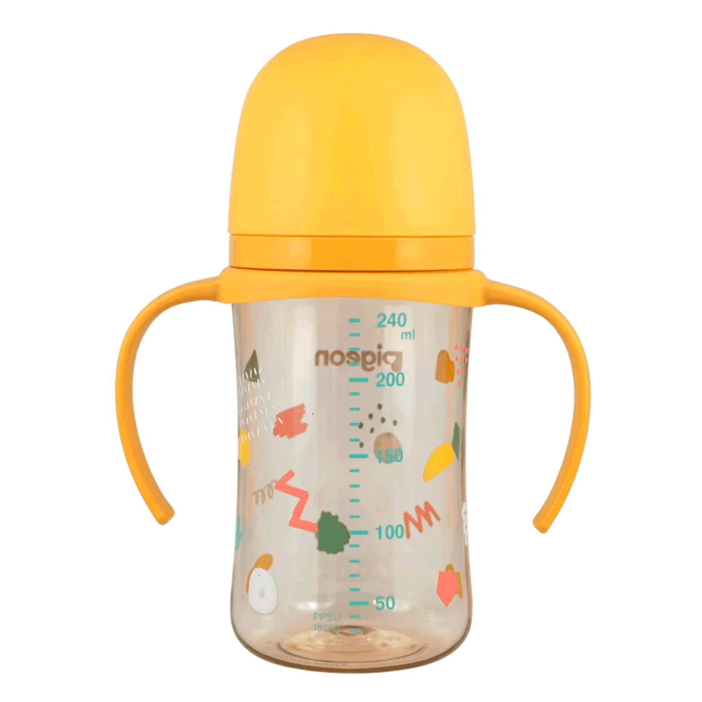 Biberón Mamadera Softouch Fiesta 2 con Asa 240 ml Pigeon