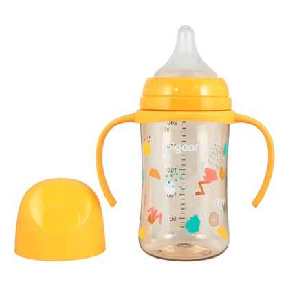 Biberón Mamadera Softouch Fiesta 2 con Asa 240 ml Pigeon