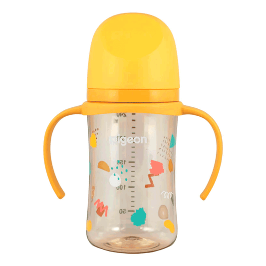 Biberón Mamadera Softouch Fiesta 2 con Asa 240 ml Pigeon