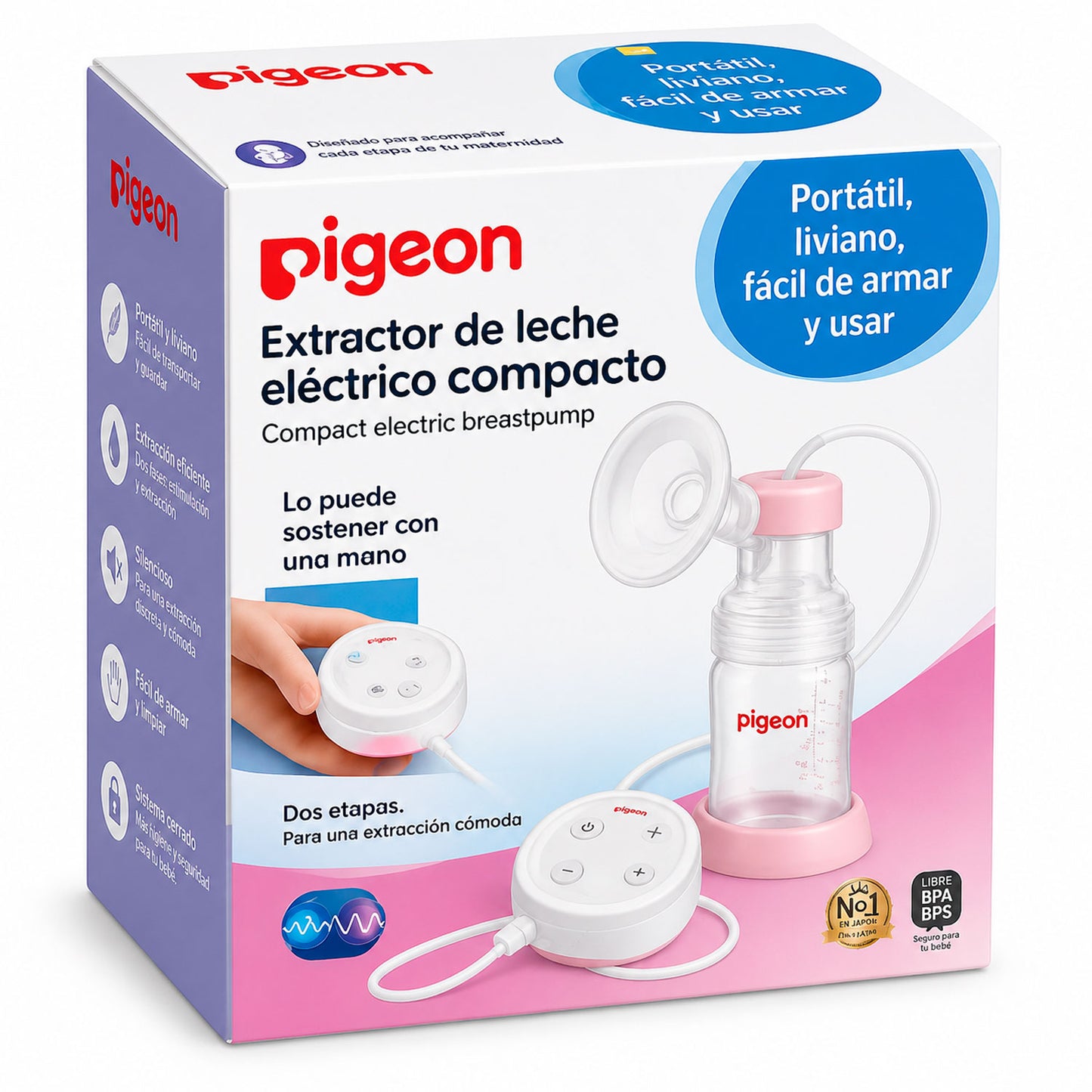Extractor De Leche Eléctrico Compacto Pigeon