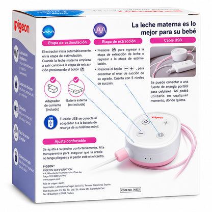 Extractor De Leche Eléctrico Compacto Pigeon