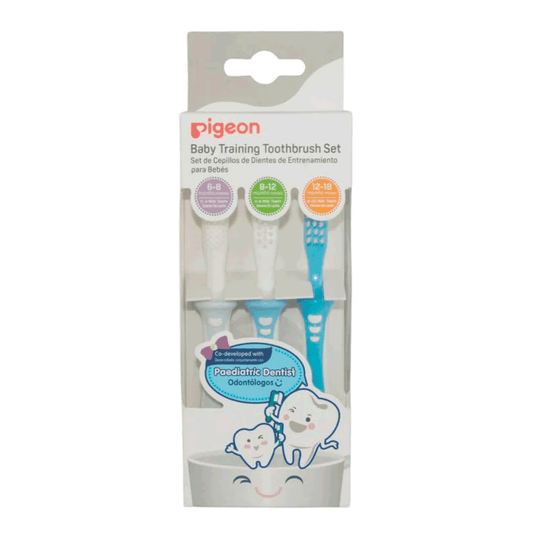 Cepillos Dentales de Aprendizaje 3 Pasos Celeste Pigeon