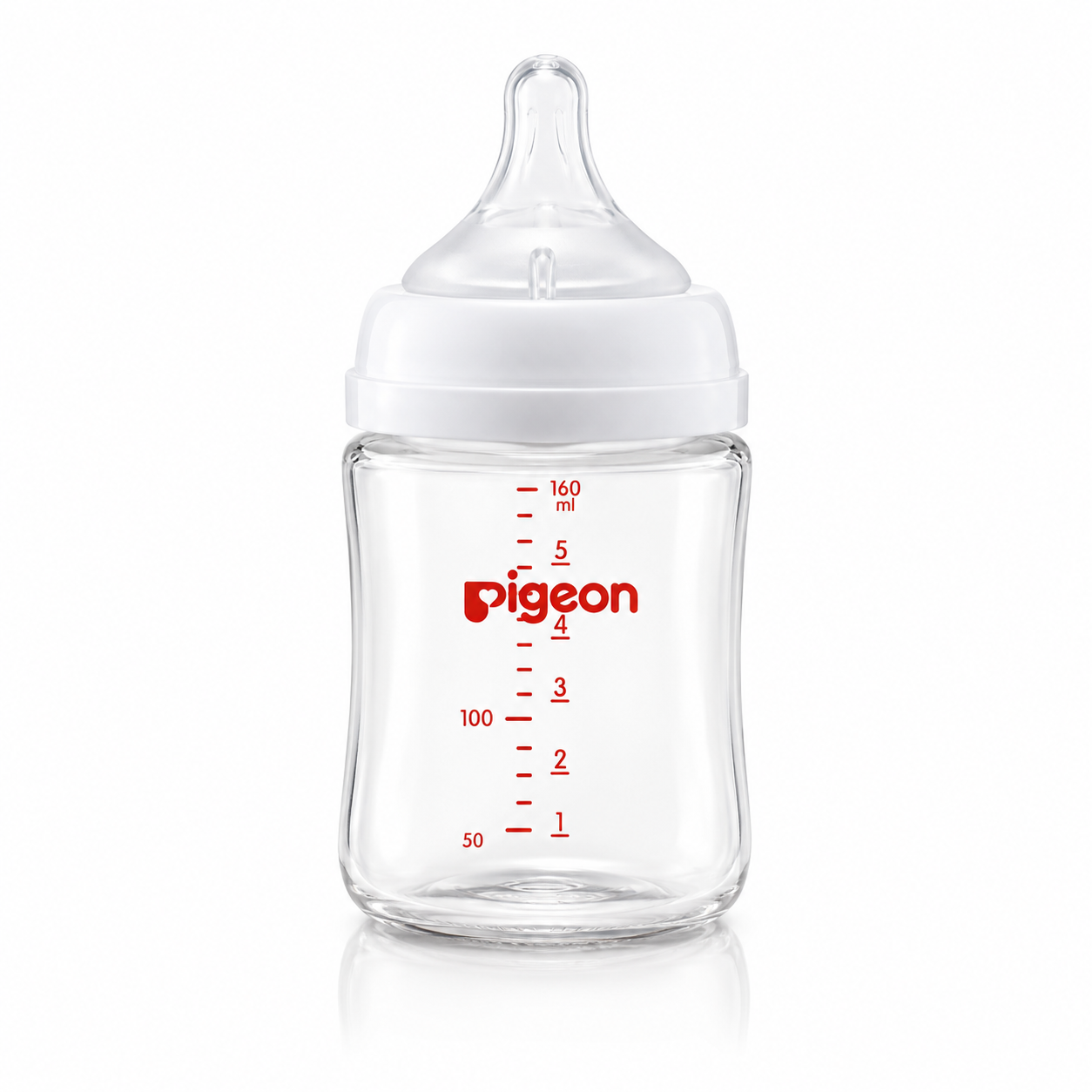 Mamadera Pigeon SofTouch Vidrio Boca Ancha 160 ml | 0+ Meses