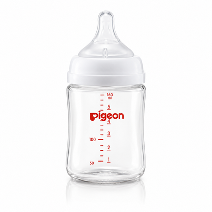 Mamadera Pigeon SofTouch Vidrio Boca Ancha 160 ml | 0+ Meses