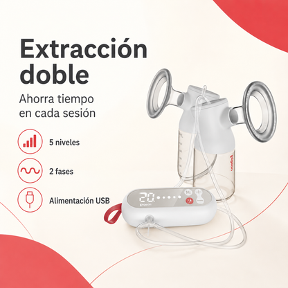 Extractor De Leche Eléctrico Double Go mini Pigeon