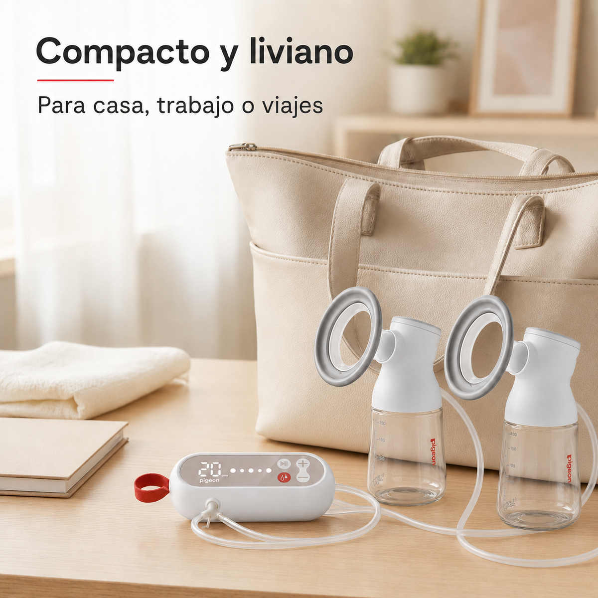 Extractor De Leche Eléctrico Double Go mini Pigeon