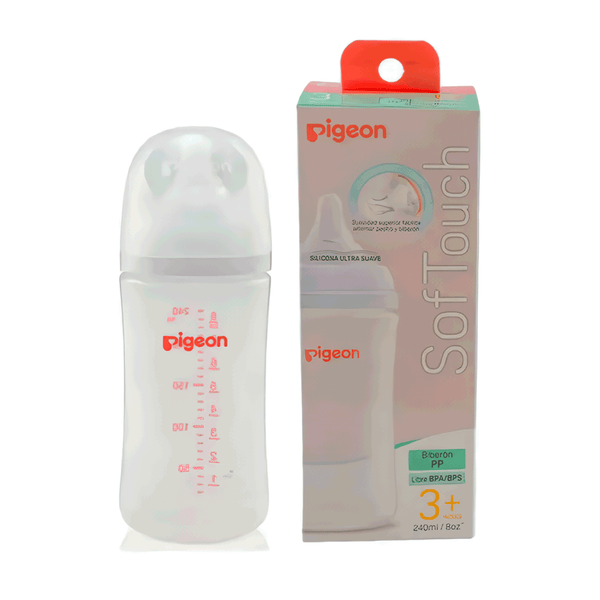 Mamadera Softouch Boca Ancha 240Ml Pp 3+ m Pigeon