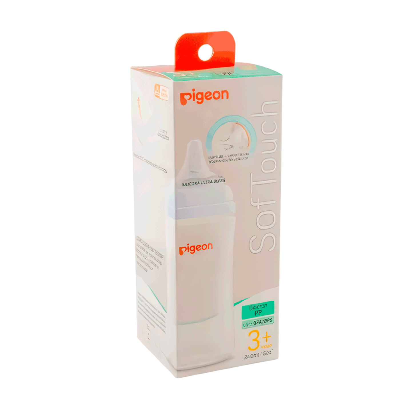 Mamadera Softouch Boca Ancha 240Ml Pp 3+ m  Pigeon