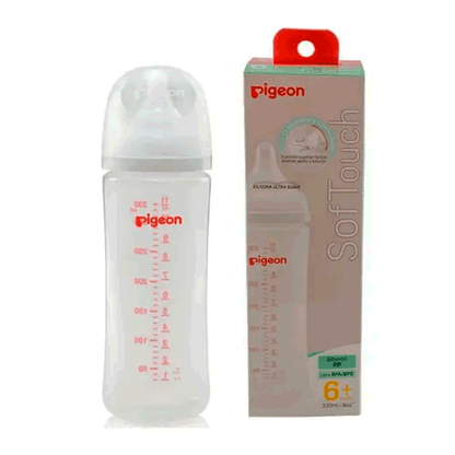 Mamadera Biberón Softouch Pp 330 Ml Color Blanco Pigeon