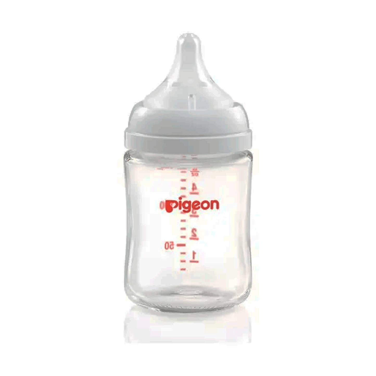 Mamadera Vidrio Softouch Boca Ancha 160ml Edad0+m Pigeon