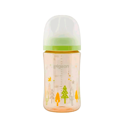 Biberón Mamadera Pigeon SofTouch PPSU Forest Verde Claro 240 ml | 3+ Meses