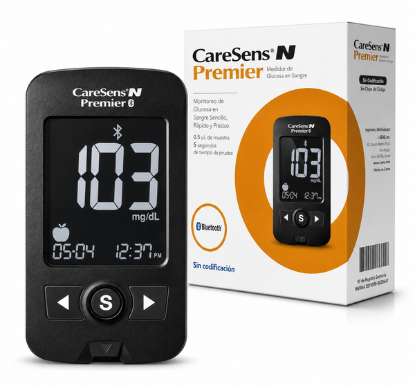 Glucómetro Medidor de Glucosa CareSens N Premier con Bluetooth