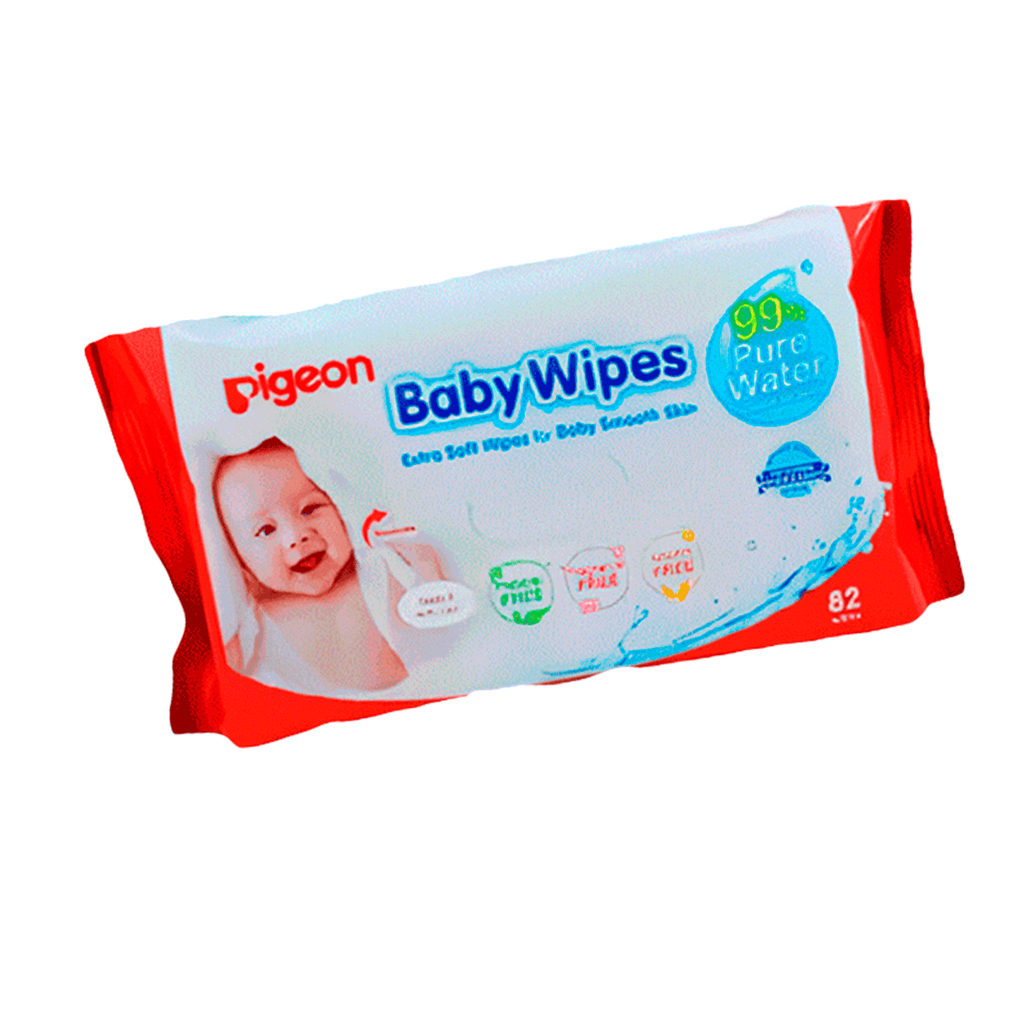 Toallitas Húmedas Pigeon Baby Wipes 99% Agua 82 Unidades