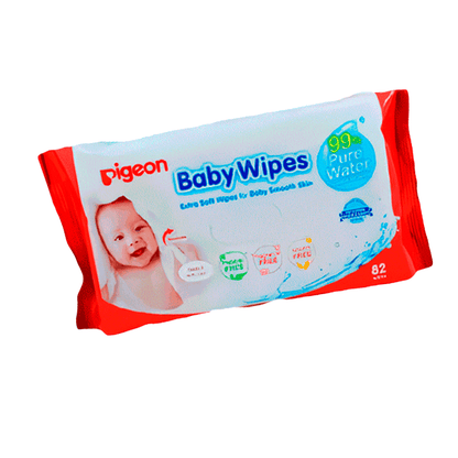Toallitas Húmedas Pigeon Baby Wipes 99% Agua 82 Unidades