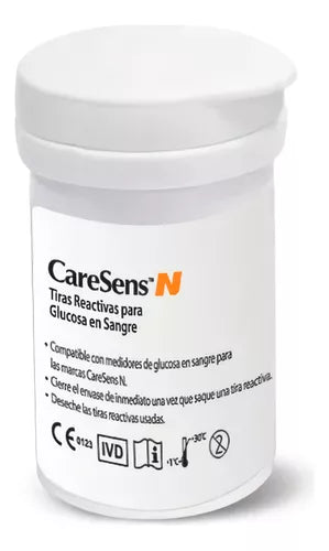 100 Tiras Reactivas CareSens N Premier | Repuesto Original para Glucómetro CareSens