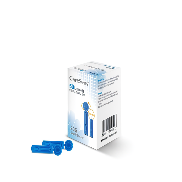 Lancetas 100 Unidades Glucómetro Caresens