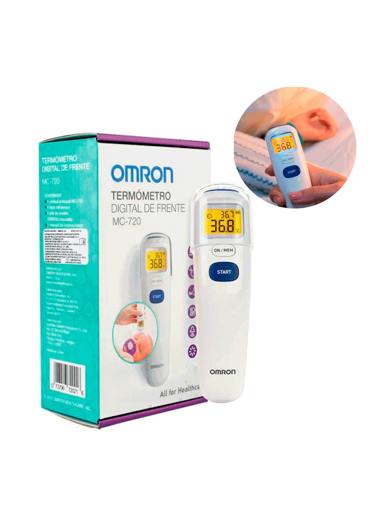 Termómetro Digital de Frente Omron MC-720